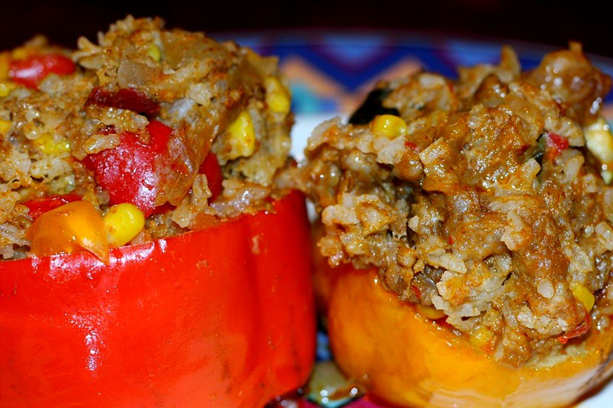 STEP 03 for Low-Carb Ground Beef Stuffed Cabbage Rolls: Prepare Low-Carb Meat & Cauliflower Filling